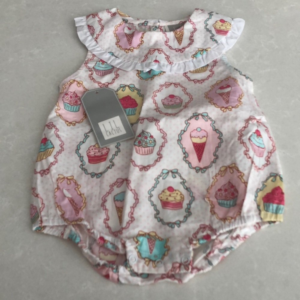 Lil Cactus cupcake romper 18-24 months.